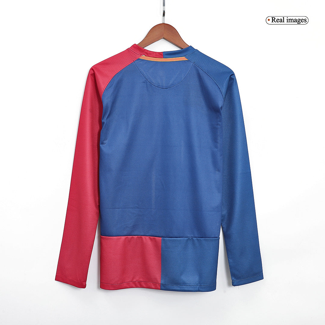 Retro Men's Barcelona UCL UCL Final 2008/09 Home Long Sleeve Soccer Jersey product view 11