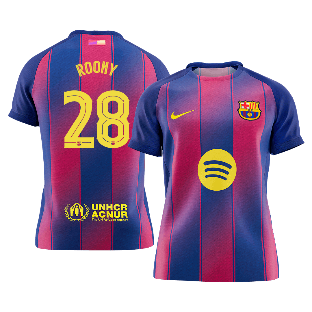 ROONY #28 Men's Barcelona UCL 2025/26 Home Soccer Jersey Premium product view 1