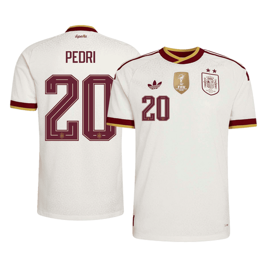 PEDRI #20 Men's Spain World Cup 2026 Player Version Champion Edition Away Soccer Jersey product view 1