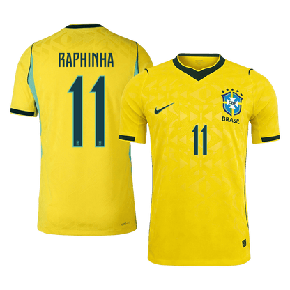 RAPHINHA #11 Men's Brazil World Cup 2026 Player Version Home Soccer Jersey - Slim Fit product view 1