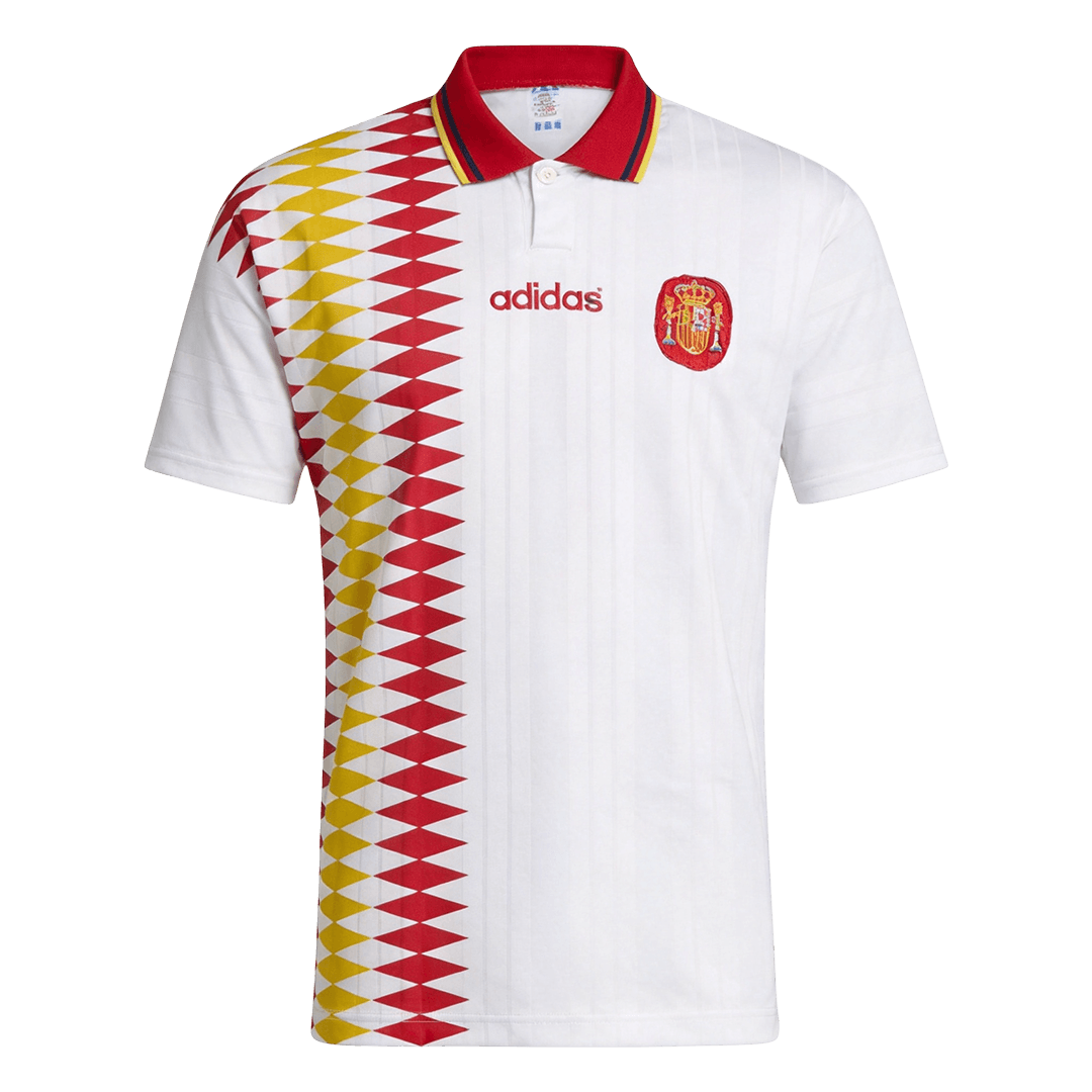 Retro Men's Spain 1994 Away Soccer Jersey product view 1