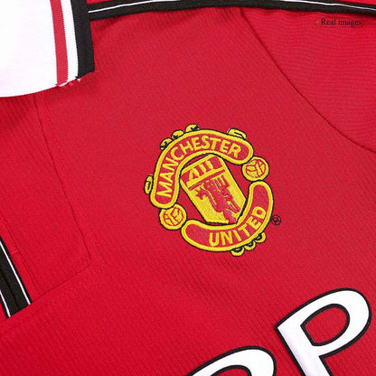 Retro Men's Manchester United 1998/99 Home Long Sleeve Soccer Jersey product view 3