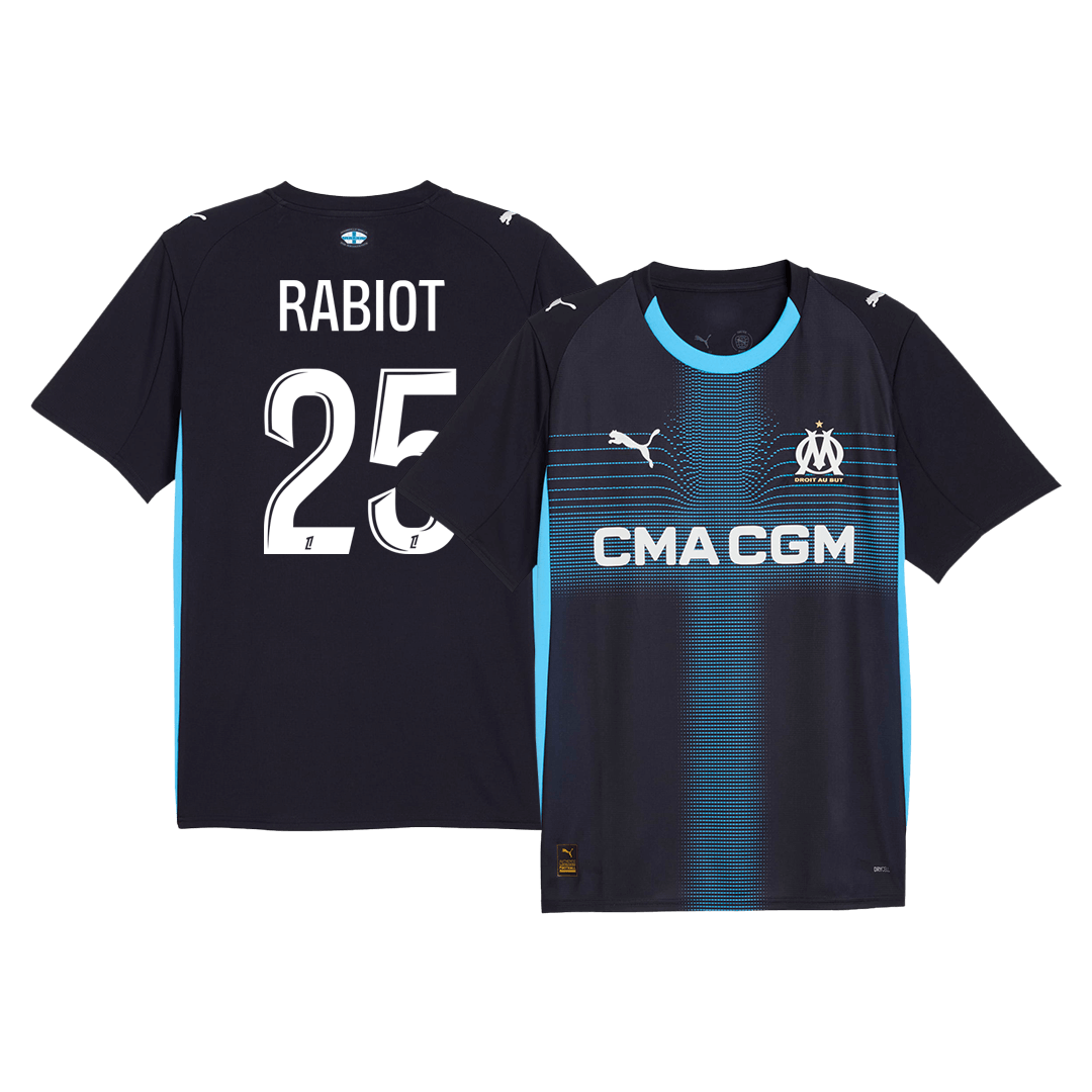 RABIOT #25 Men's Marseille 2025/26 Away Soccer Jersey product view 1