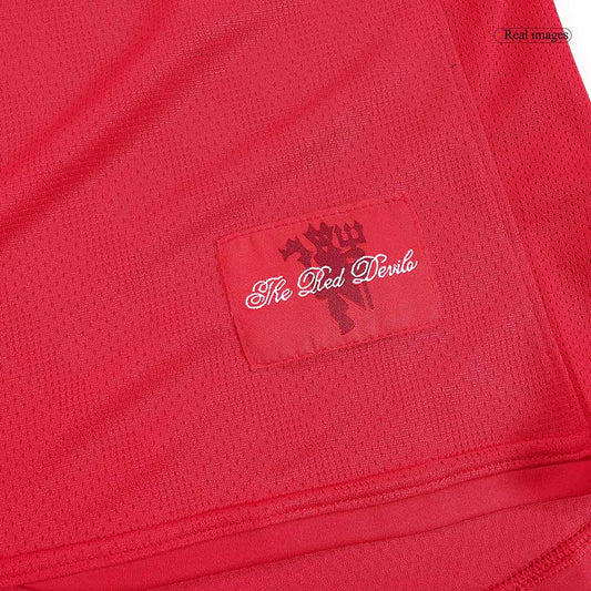 Retro SCHOLES #18 Men's Manchester United 2007/08 Home Long Sleeve Soccer Jersey product view 2