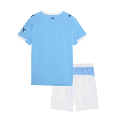 Kid's Manchester City 2025/26 Home Soccer Jersey Kit
