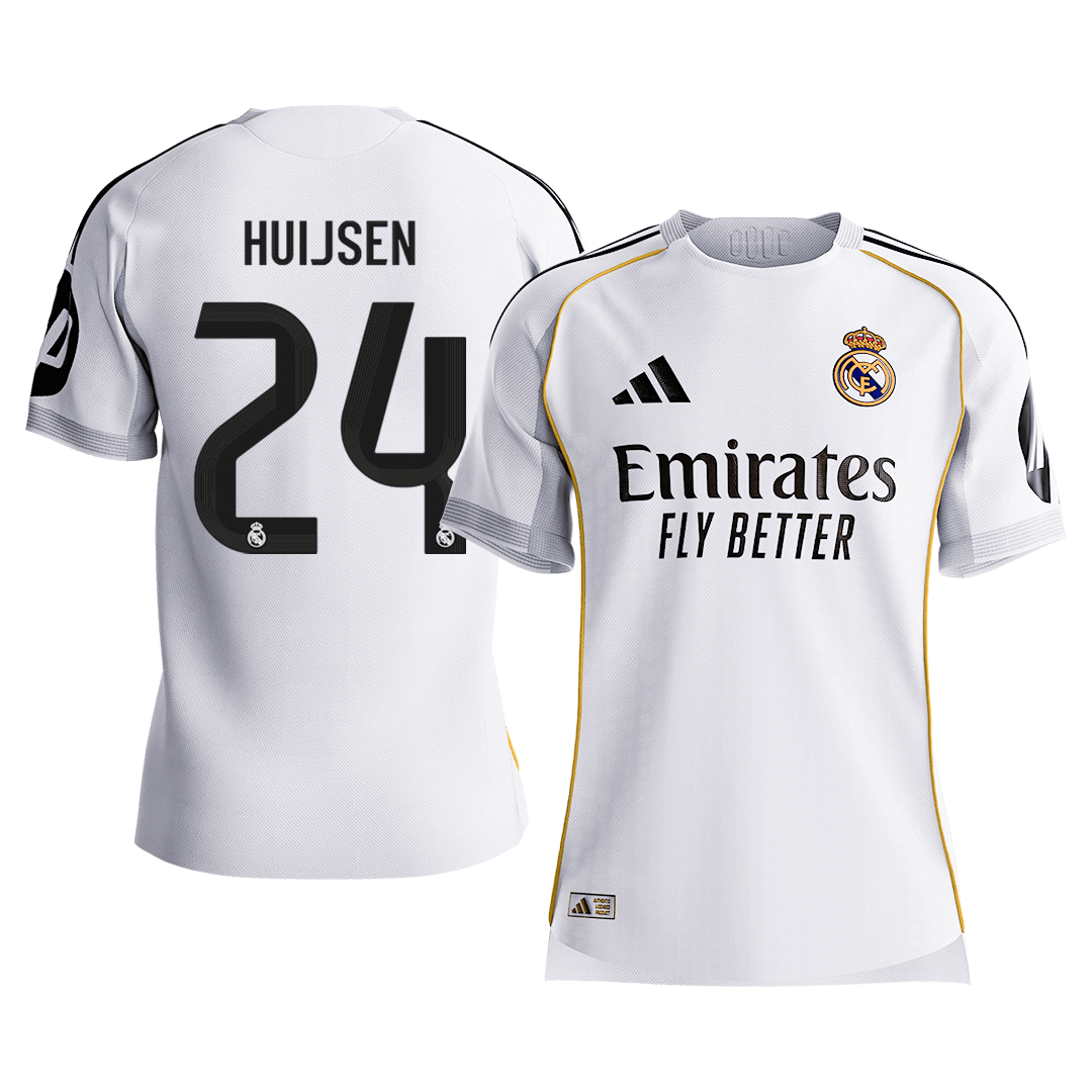 HUIJSEN #24 Men's Real Madrid 2025/26 Player Version Home Soccer Jersey - Slim Fit Premium product view 1