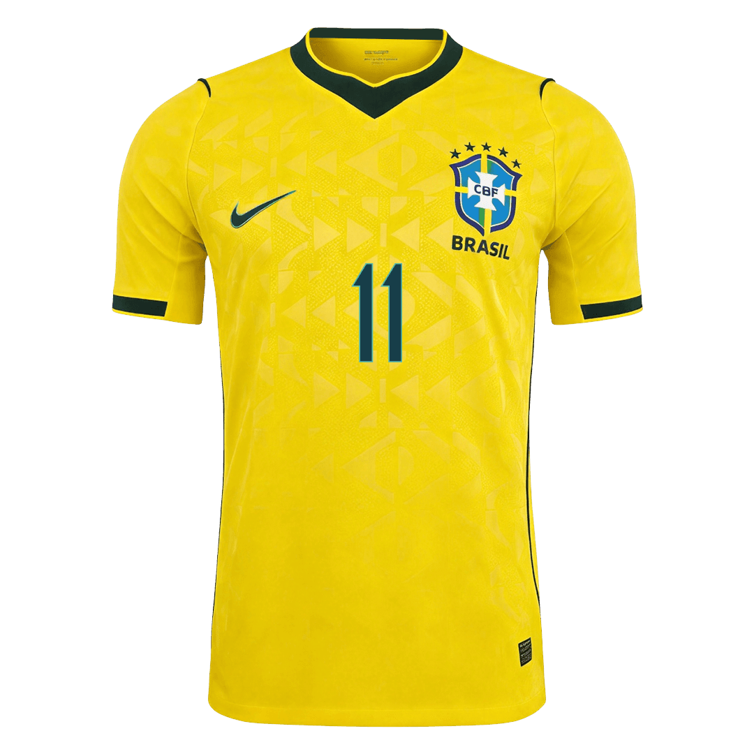 RAPHINHA #11 Men's Brazil World Cup 2026 Player Version Home Soccer Jersey - Slim Fit product view 2