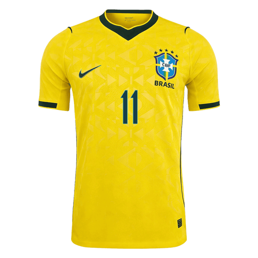 RAPHINHA #11 Men's Brazil World Cup 2026 Player Version Home Soccer Jersey - Slim Fit product view 2