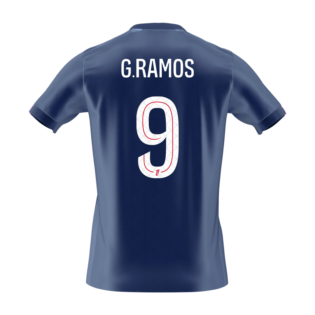 G.RAMOS #9 Men's PSG 2025/26 Home Soccer Jersey Premium product view 8