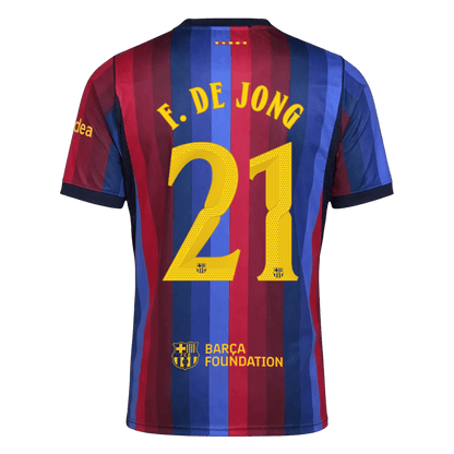 F. DE JONG #21 Men's Barcelona UCL 2026/27 Home Soccer Jersey product view 3
