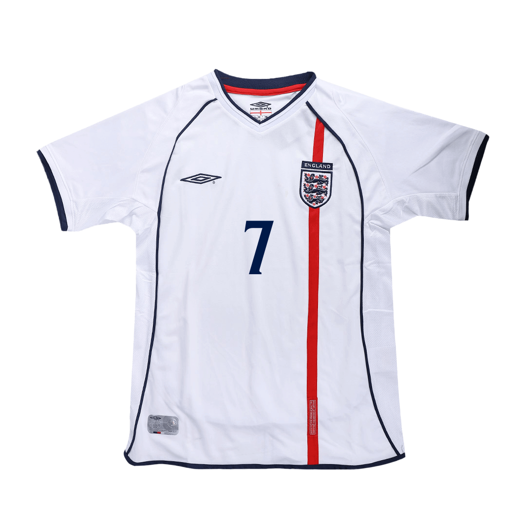 Retro BECKHAM #7 Men's England 2002 Home Soccer Jersey product view 1