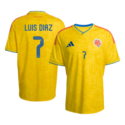 LUIS DíAZ #7 Men's Colombia World Cup 2026 Home Soccer Jersey product view 1