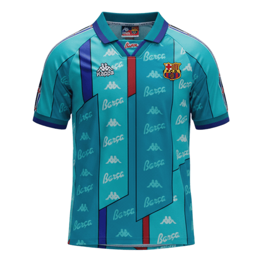 Retro Men's Barcelona 1996/97 Away Soccer Jersey product view 1
