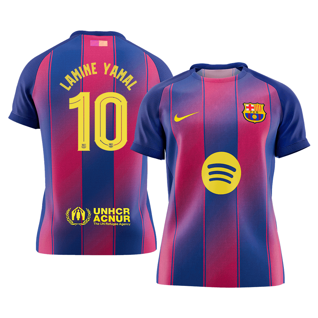 LAMINE YAMAL #10 Men's Barcelona UCL 2025/26 Home Soccer Jersey Premium product view 1