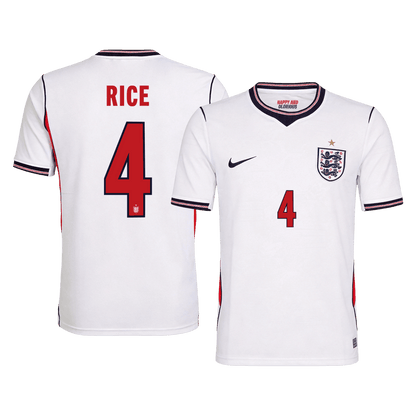 RICE #4 Men's England World Cup 2026 Home Soccer Jersey product view 1