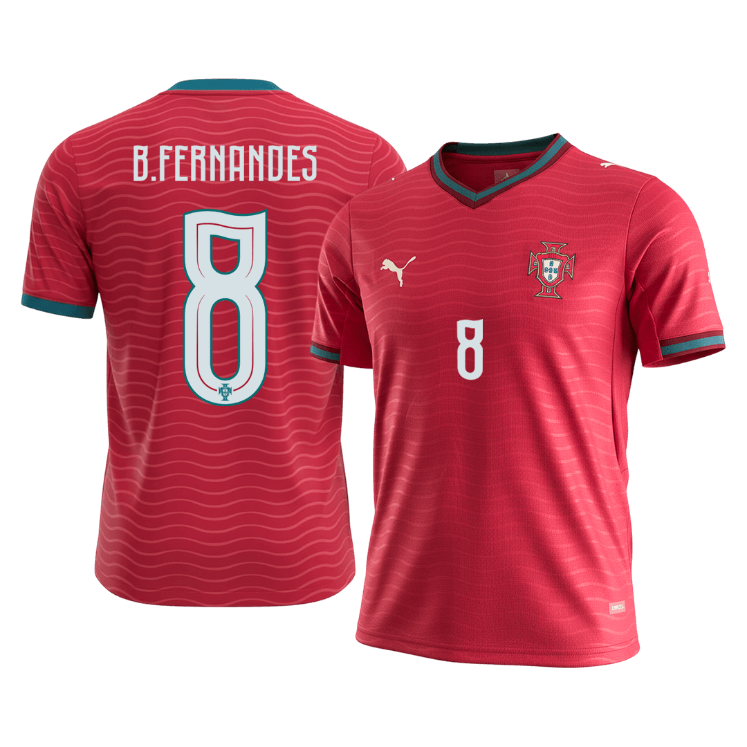 B.FERNANDES #8 Men's Portugal World Cup 2026 Home Soccer Jersey product view 1