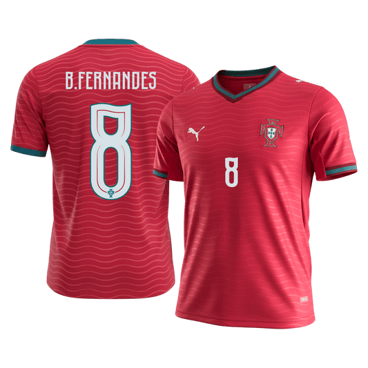 B.FERNANDES #8 Men's Portugal World Cup 2026 Home Soccer Jersey product view 1