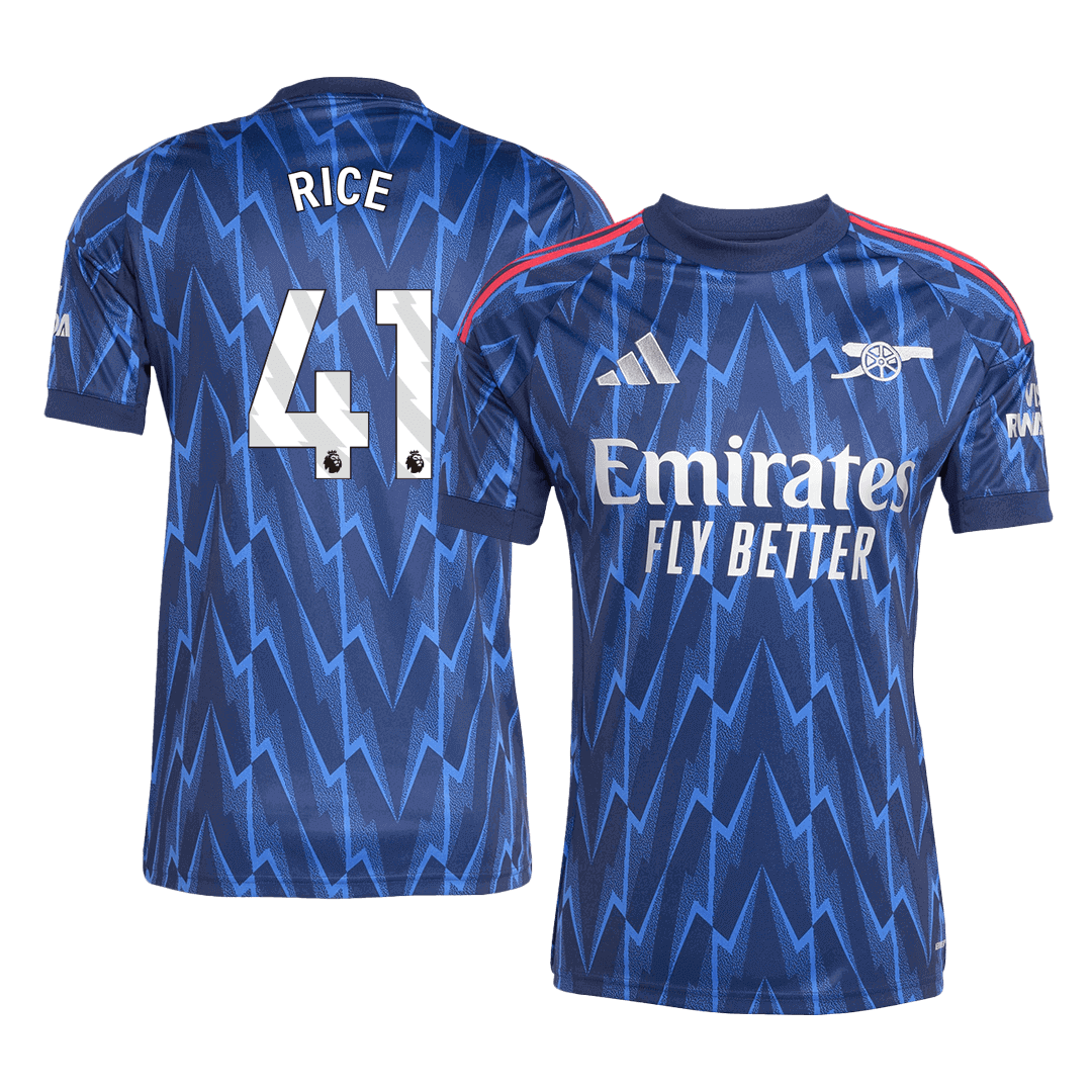 RICE #41 Men's Arsenal 2025/26 Away Soccer Jersey product view 1