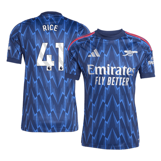 RICE #41 Men's Arsenal 2025/26 Away Soccer Jersey product view 1
