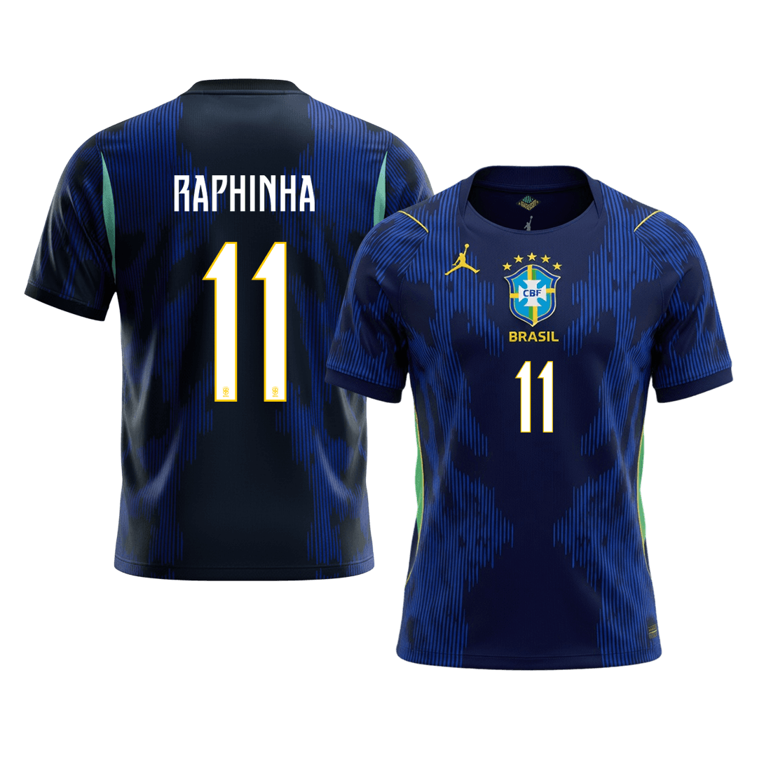 RAPHINHA #11 Men's Brazil World Cup 2026 Away Soccer Jersey product view 1