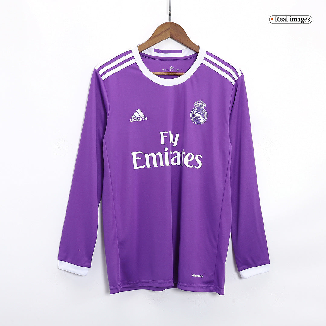 Retro RONALDO #7 Men's Real Madrid 2016/17 Away Long Sleeve Soccer Jersey product view 9