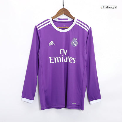 Retro RONALDO #7 Men's Real Madrid 2016/17 Away Long Sleeve Soccer Jersey product view 9