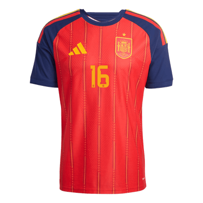 RODRIGO #16 Men's Spain World Cup 2026 Player Version Home Soccer Jersey - Slim Fit product view 2