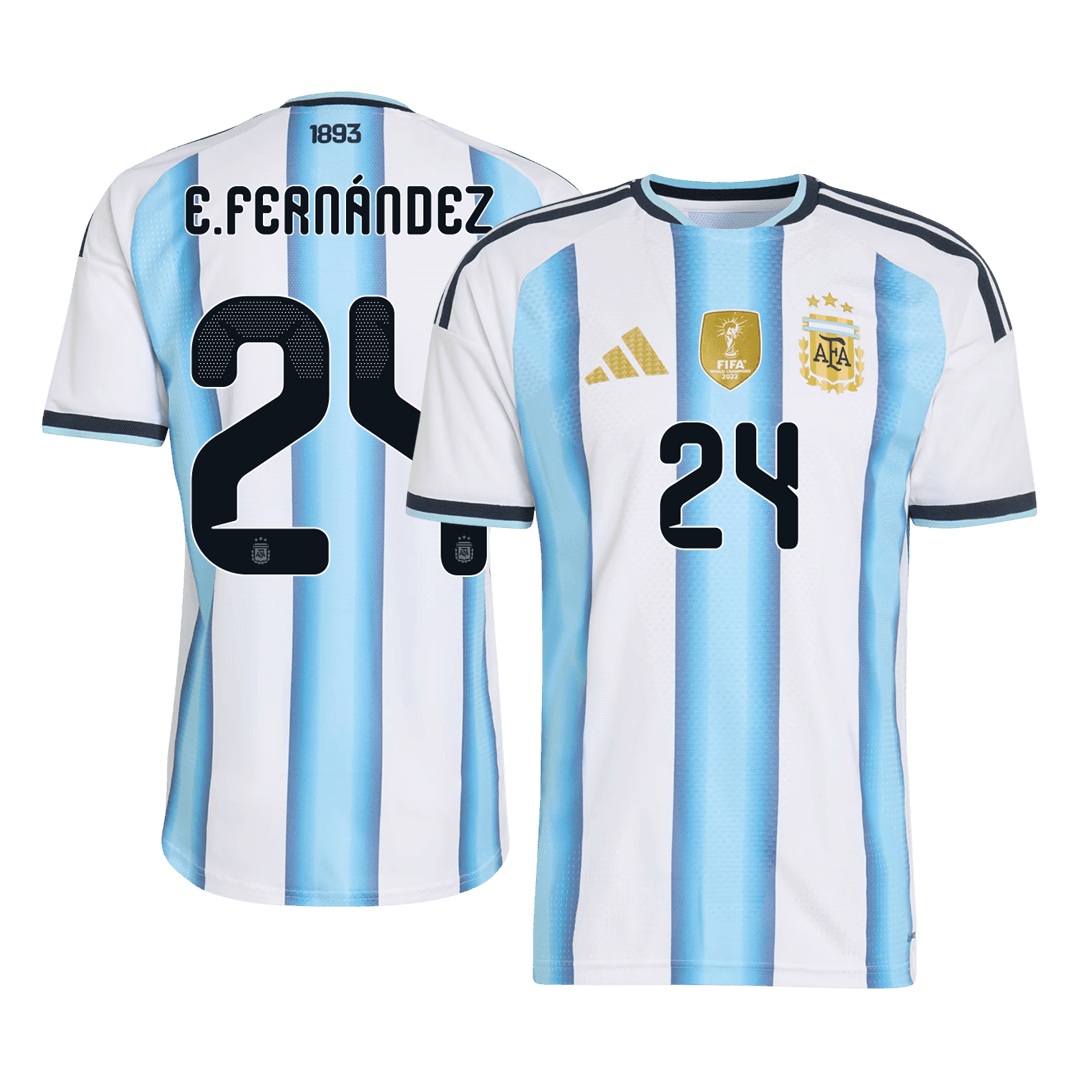 E. FERNÁNDEZ #24 Men's Argentina World Cup 2026 Player Version Home Soccer Jersey - Slim Fit product view 1