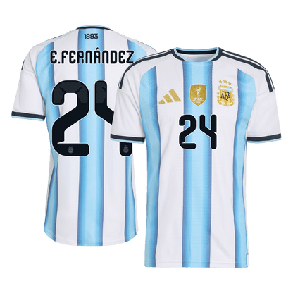 E. FERNÁNDEZ #24 Men's Argentina World Cup 2026 Player Version Home Soccer Jersey - Slim Fit product view 1