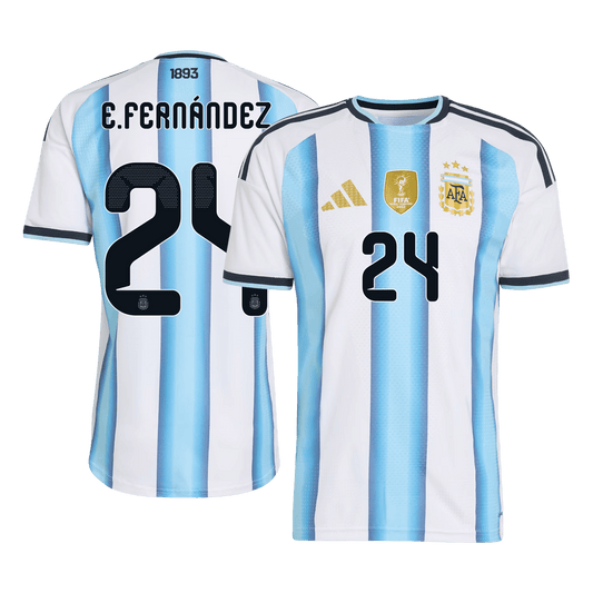 E. FERNÁNDEZ #24 Men's Argentina World Cup 2026 Player Version Home Soccer Jersey - Slim Fit product view 1
