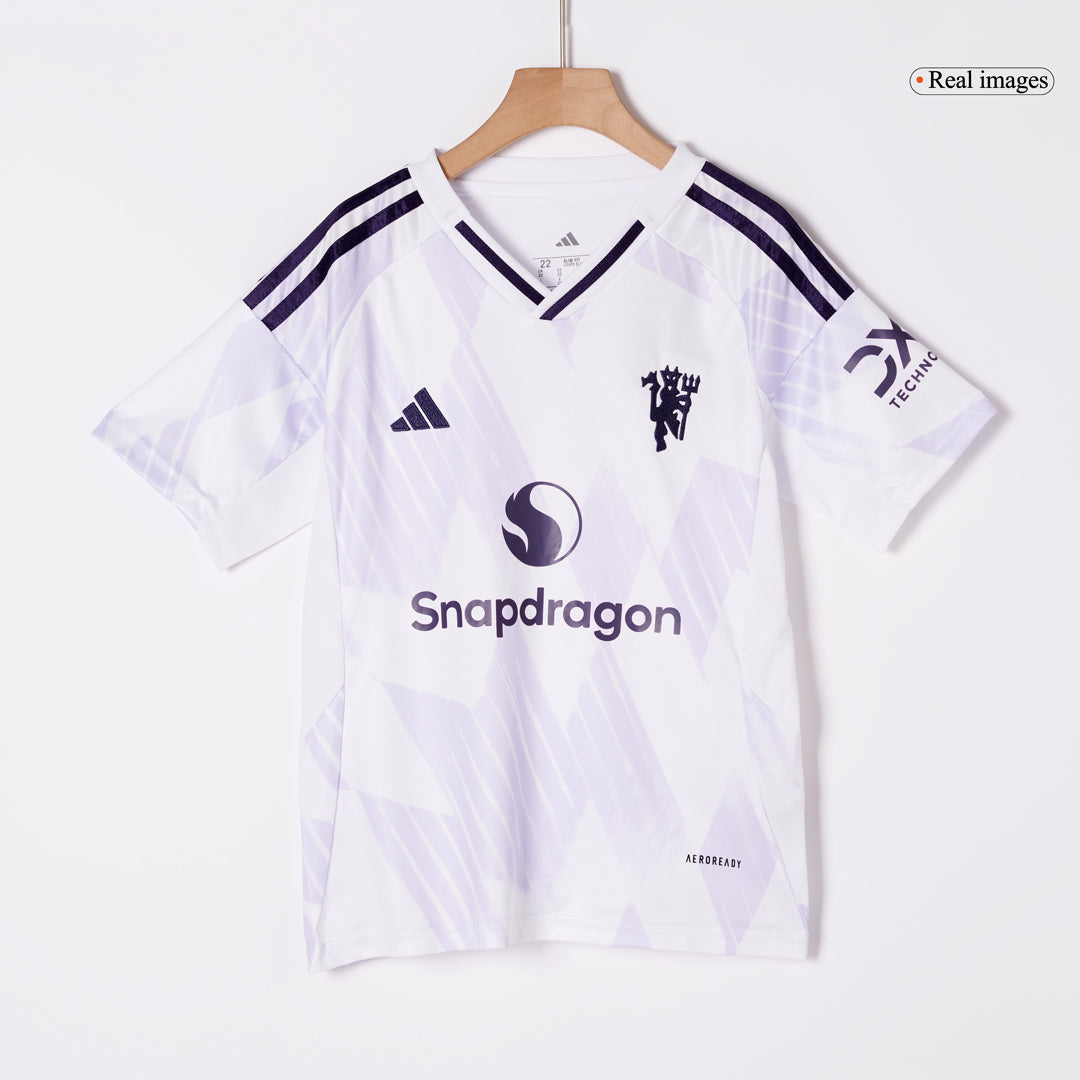 Kid's Manchester United 2025/26 Away Soccer Jersey Kit