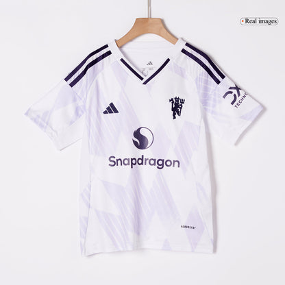 Kid's Manchester United 2025/26 Away Soccer Jersey Full Kit