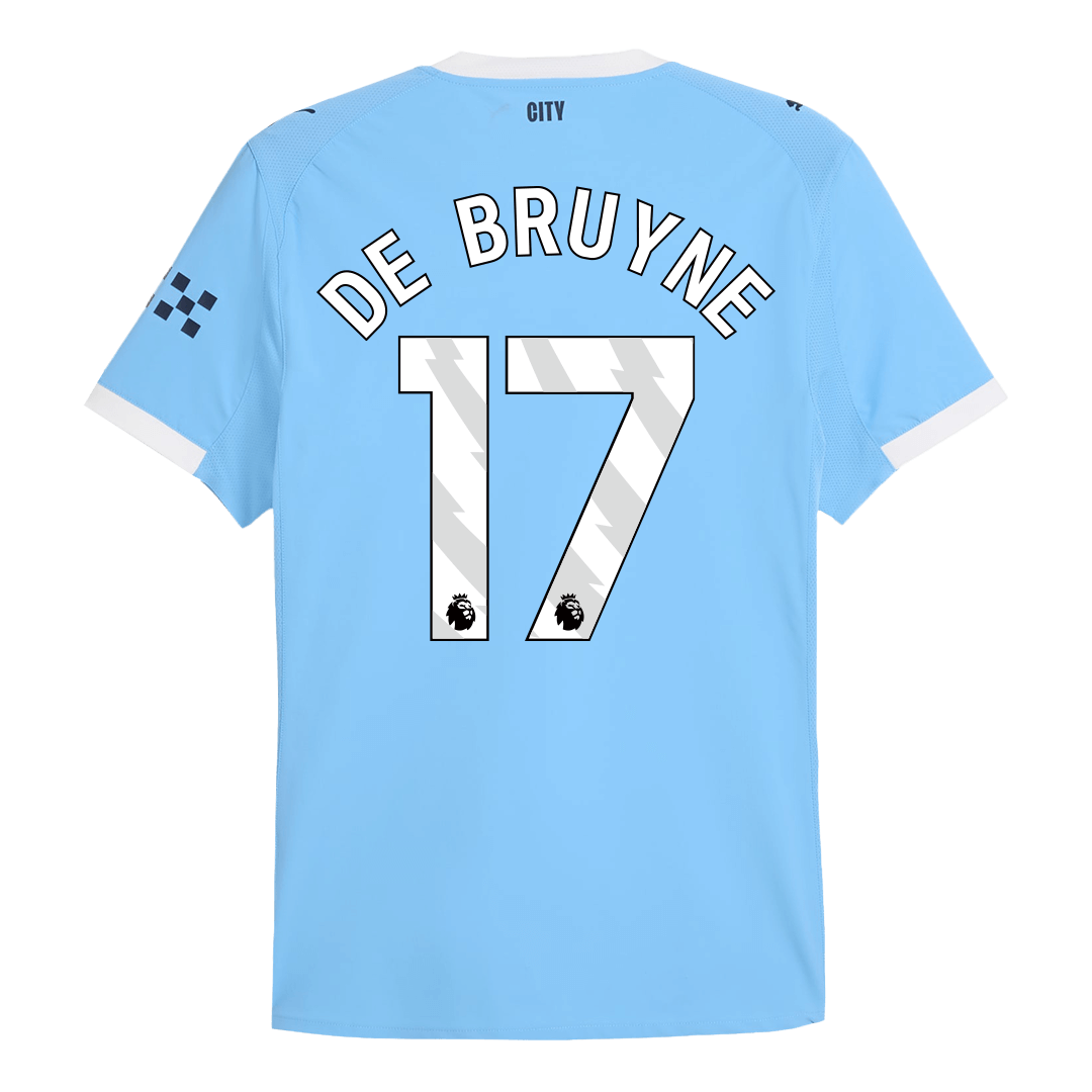DE BRUYNE #17 Men's Manchester City 2025/26 Player Version Home Soccer Jersey - Slim Fit product view 13