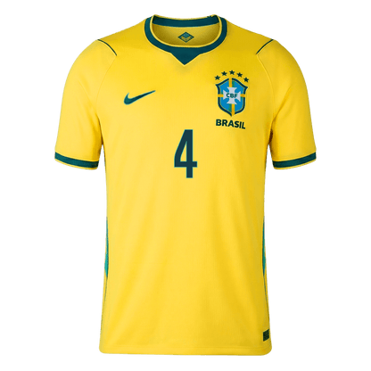 MARQUINHOS #4 Men's Brazil World Cup 2026 Home Soccer Jersey Premium product view 5