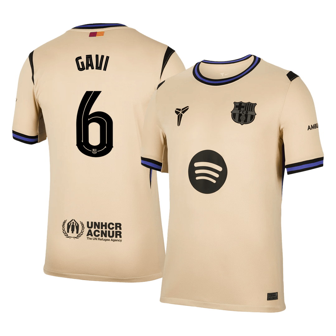 GAVI #6 Men's Barcelona UCL 2025/26 Away Soccer Jersey product view 1