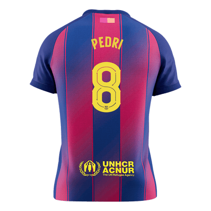 PEDRI #8 Men's Barcelona UCL 2025/26 Home Soccer Jersey Premium product view 9