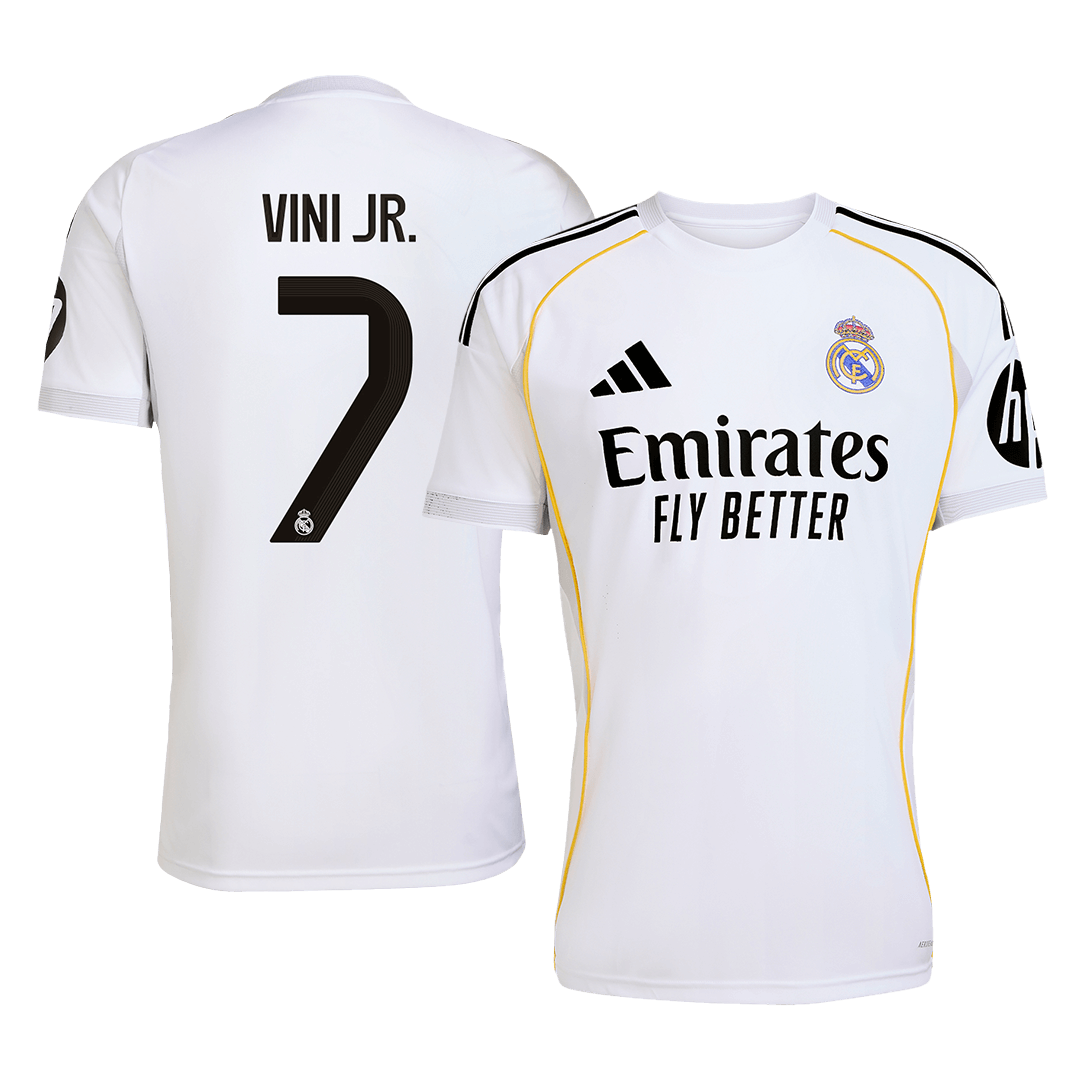 VINI JR. #7 Men's Real Madrid 2025/26 Home Soccer Jersey Premium product view 1