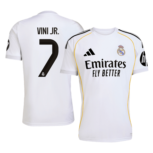VINI JR. #7 Men's Real Madrid 2025/26 Home Soccer Jersey Premium product view 1