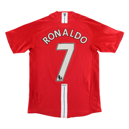 Retro Men's Manchester United 2007/08 Home Soccer Jersey product view 1