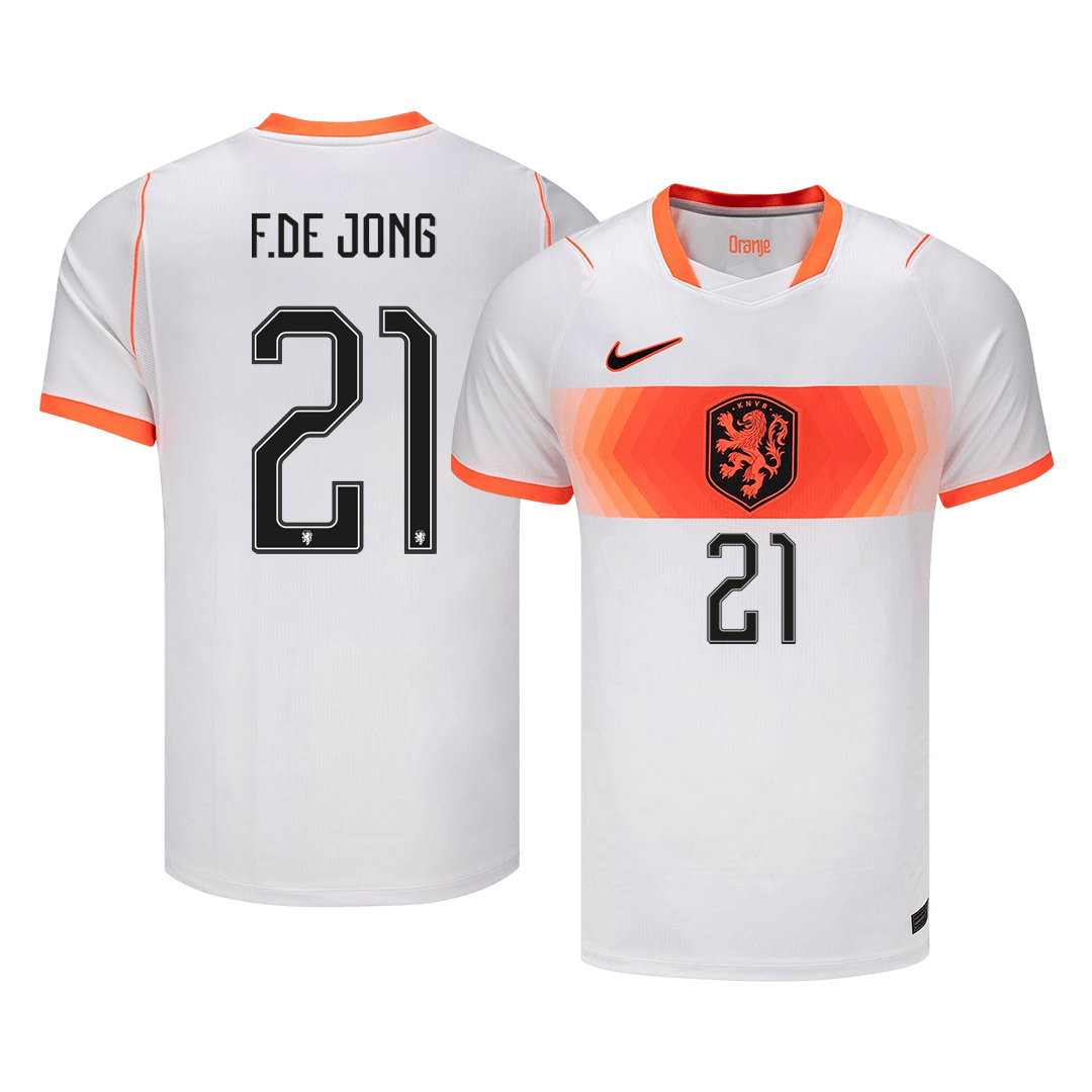 F.DE JONG #21 Men's Netherlands World Cup 2026 Away Soccer Jersey product view 1
