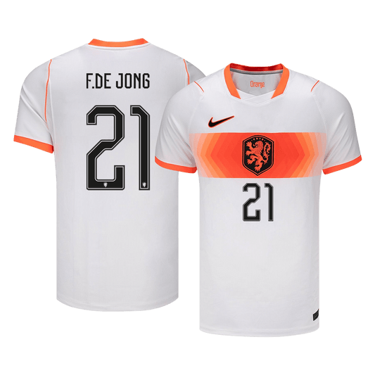 F.DE JONG #21 Men's Netherlands World Cup 2026 Away Soccer Jersey product view 1