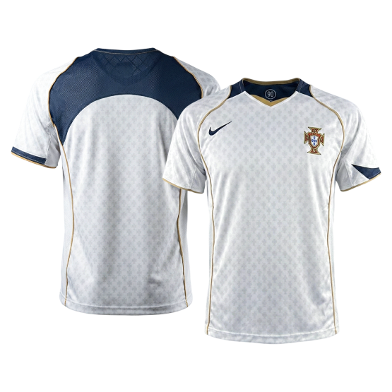 Retro Men's Portugal 2004 Away Soccer Jersey product view 7
