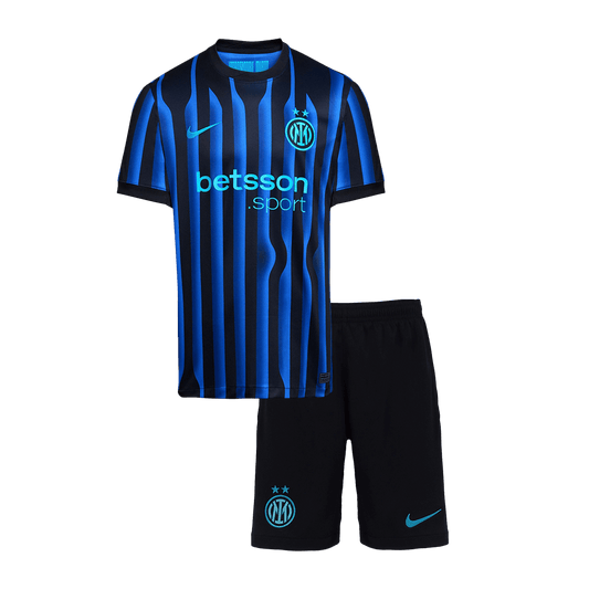Kid's Inter Milan 2025/26 Home Soccer Jersey Kit
