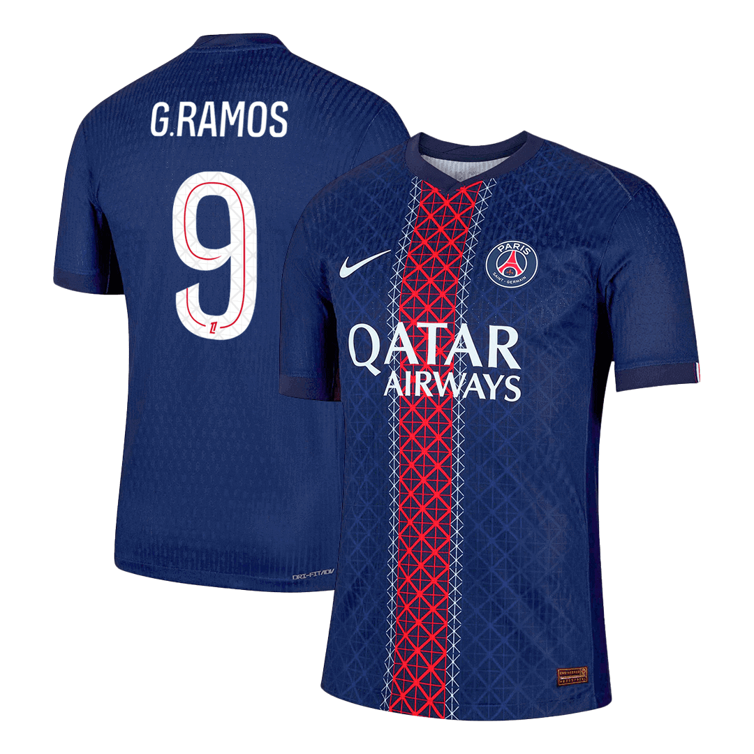 G.RAMOS #9 Men's PSG 2025/26 Player Version Home Soccer Jersey - Slim Fit product view 1