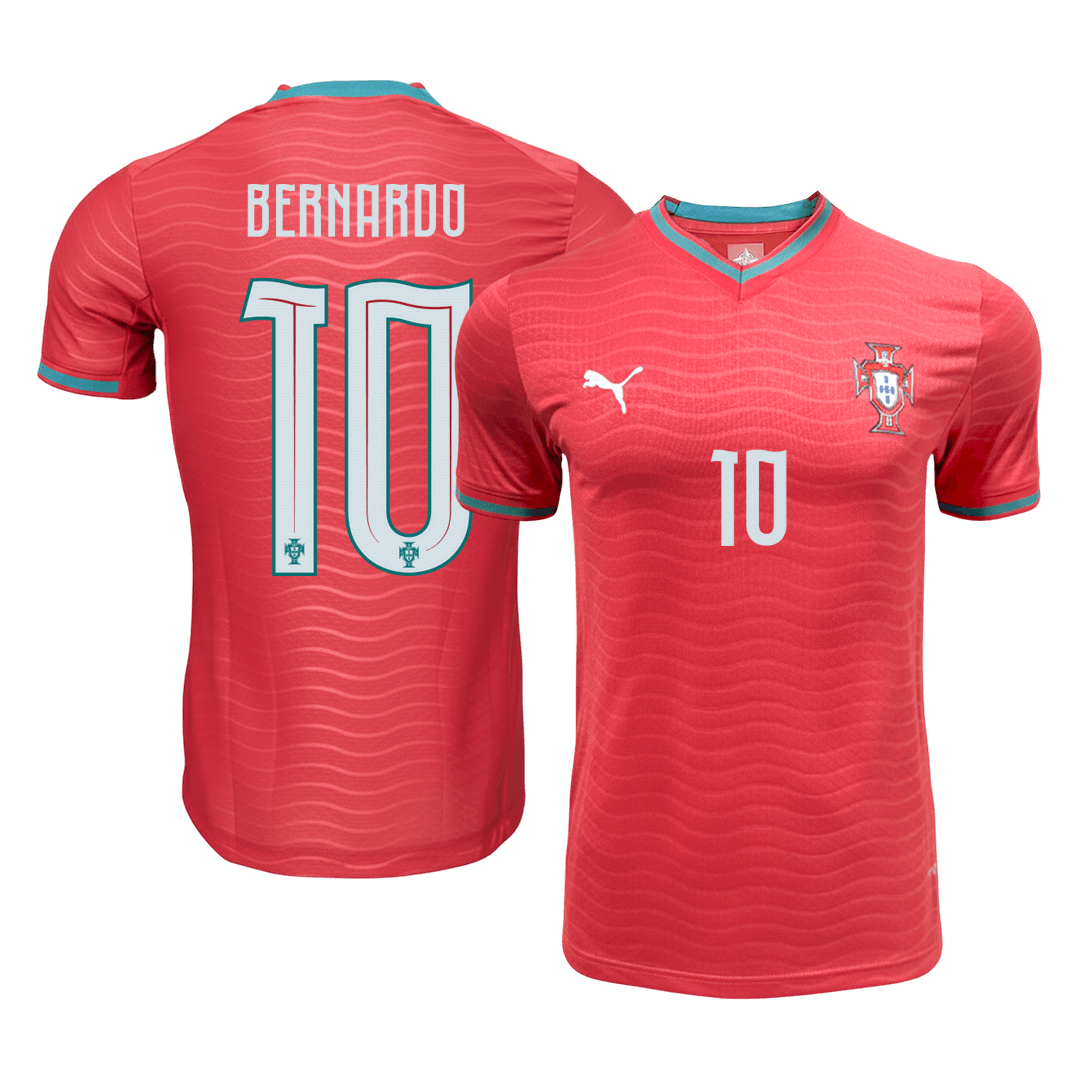 BERNARDO #10 Men's Portugal World Cup 2026 Player Version Home Soccer Jersey - Slim Fit product view 1