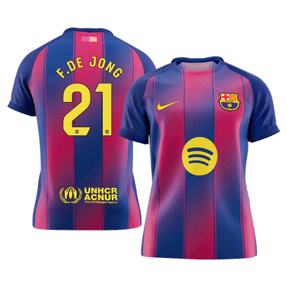 F.DE JONG #21 Men's Barcelona 2025/26 Home Soccer Jersey Premium product view 1
