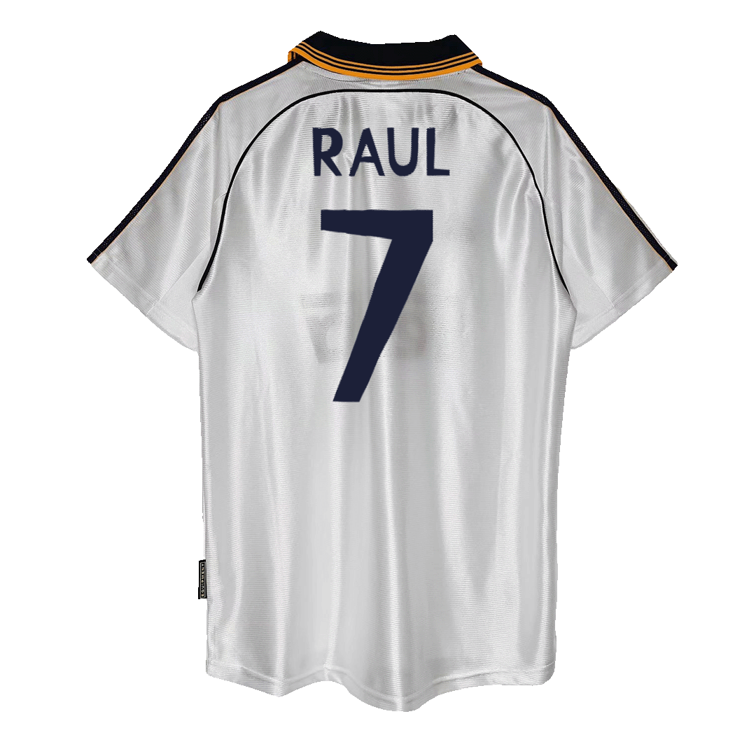 Retro RAUL #7 Men's Real Madrid 1999/00 Home Soccer Jersey product view 1