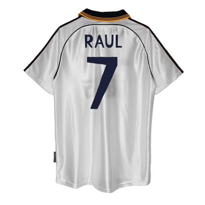 Retro RAUL #7 Men's Real Madrid 1999/00 Home Soccer Jersey product view 1