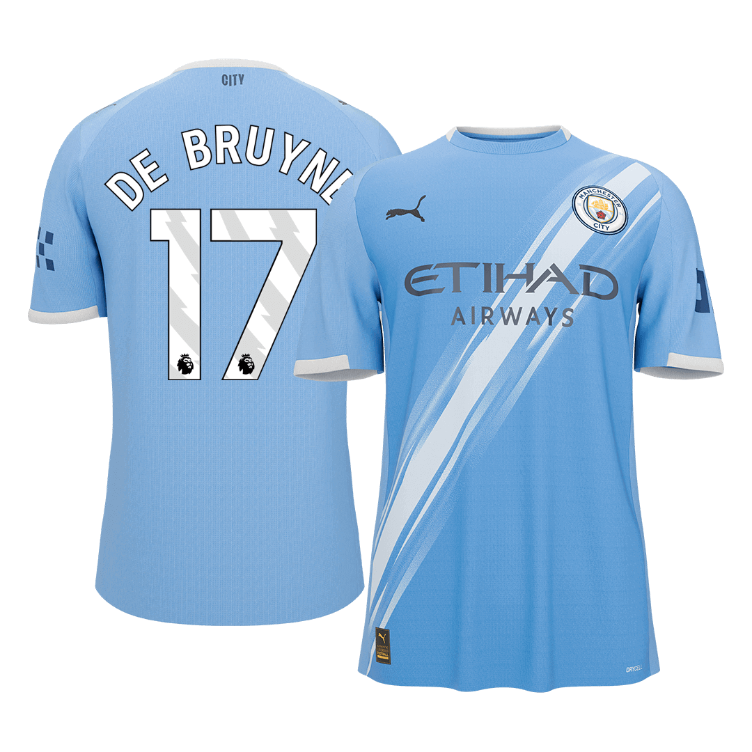 DE BRUYNE #17 Men's Manchester City 2025/26 Home Soccer Jersey Premium product view 1