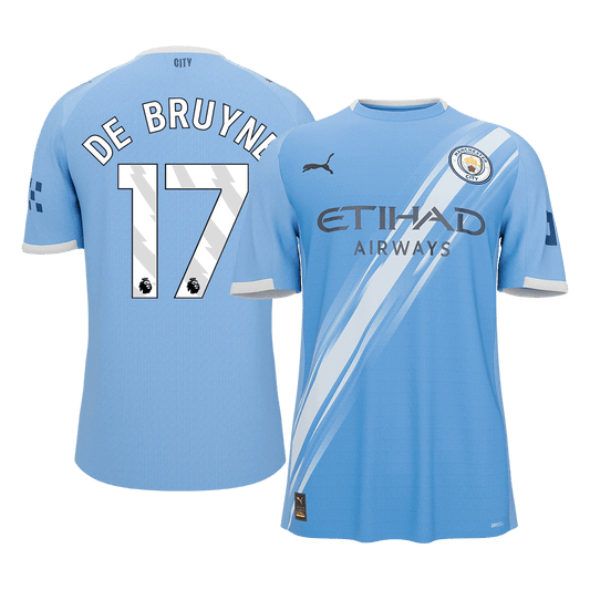 DE BRUYNE #17 Men's Manchester City 2025/26 Home Soccer Jersey Premium product view 1